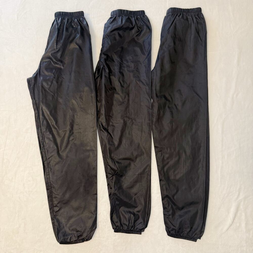 Body Wrappers Ripstop Black Dance Warm Up Pants Set of Three Kids Size 12-14Y
